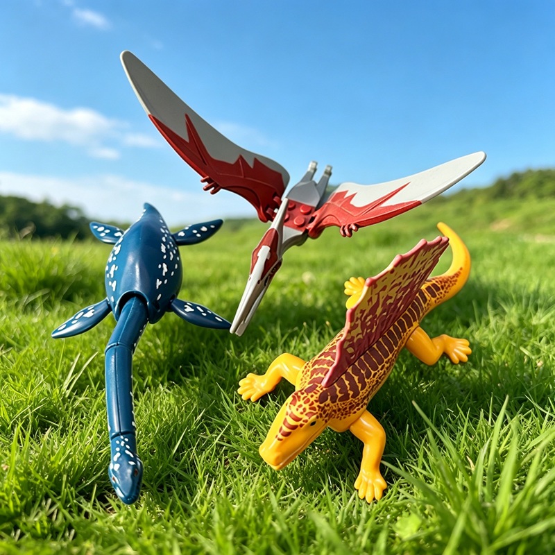 Model Kit Dinosaur Bandai - Mini Jurassic Dinosaurs World Building Blocks
