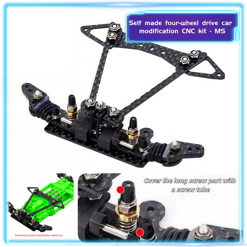 Model Kit Ms General - 1SET Homemade Mini 4WD Carbon Fiber