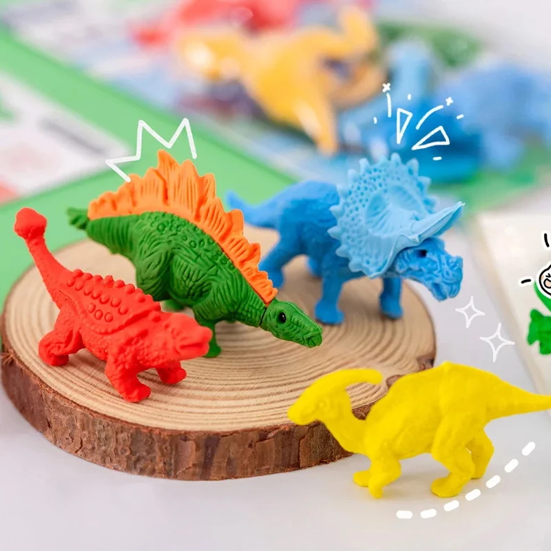 Model Kit Dinosaur Bandai - 4PCS/1set Creative Cartoon 3D Dinosaur Modeling