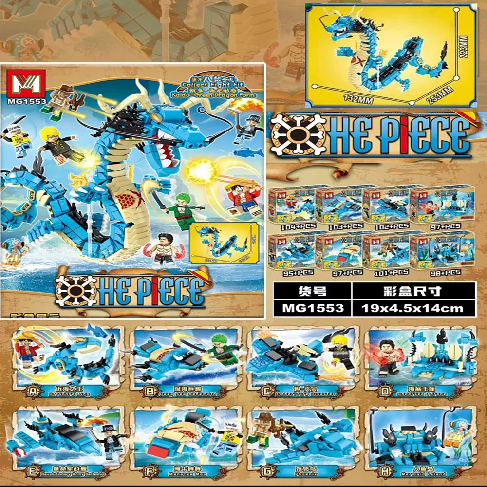 Model Kit Ixchel - 8in1 One Piece Building Blocks Blue