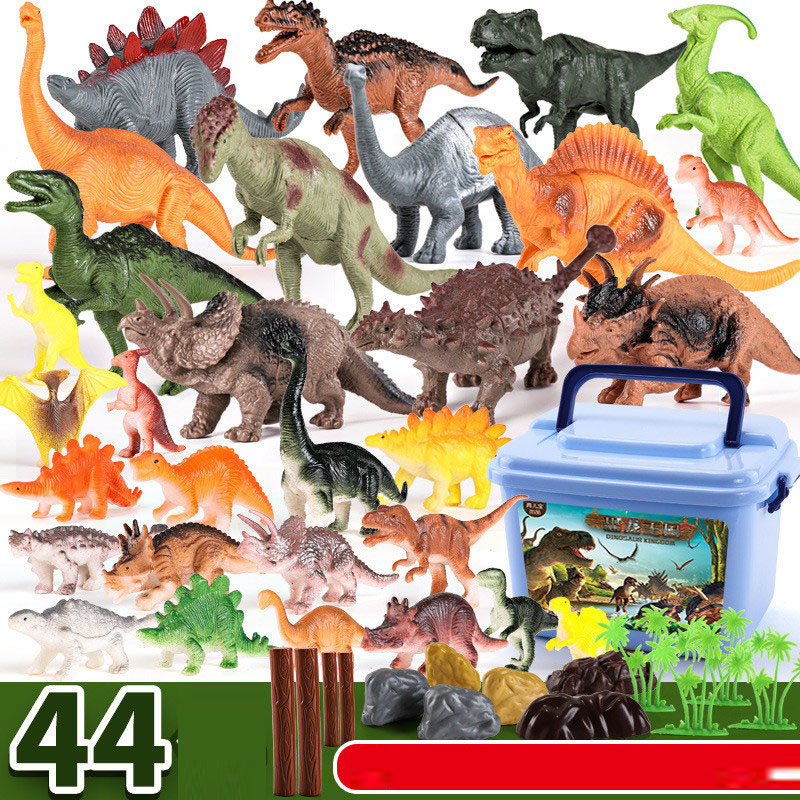 Model Kit Dinosaur Bandai - 44Pcs Jurassic Dinosaurs Set Simulation Tyrannosaurus