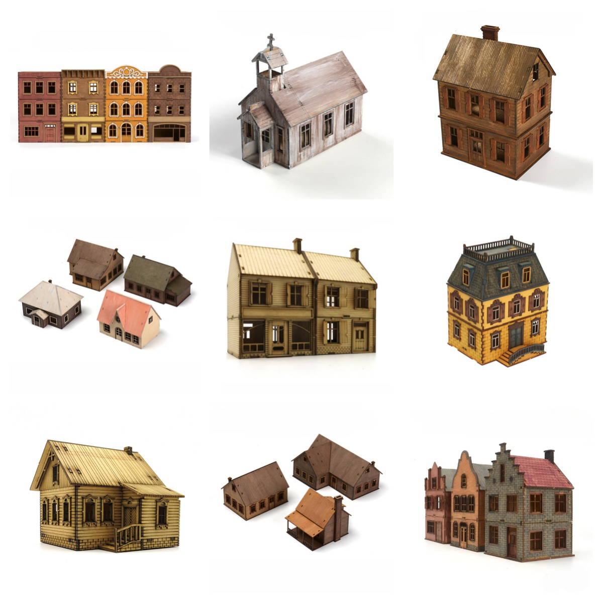 Model Kit House - 1/72 Wooden Assembly House European Architecture