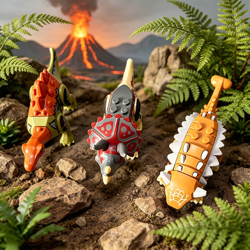 Mini Jurassic Dinosaurs World  - đánh giá và giá Model Kit Dinosaur Bandai