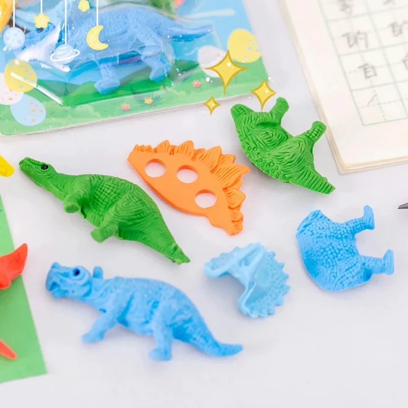 4PCS/1set Creative Cartoon 3D  - đánh giá và giá Model Kit Dinosaur Bandai