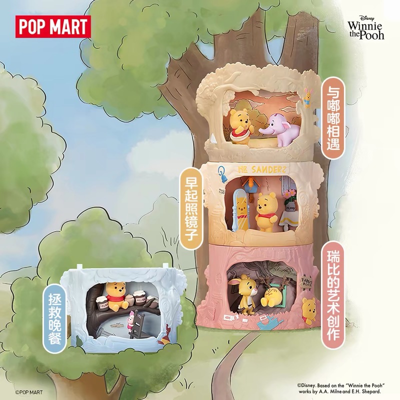 New Hot POP MART Winnie The Po - đánh giá và giá Model Kit House