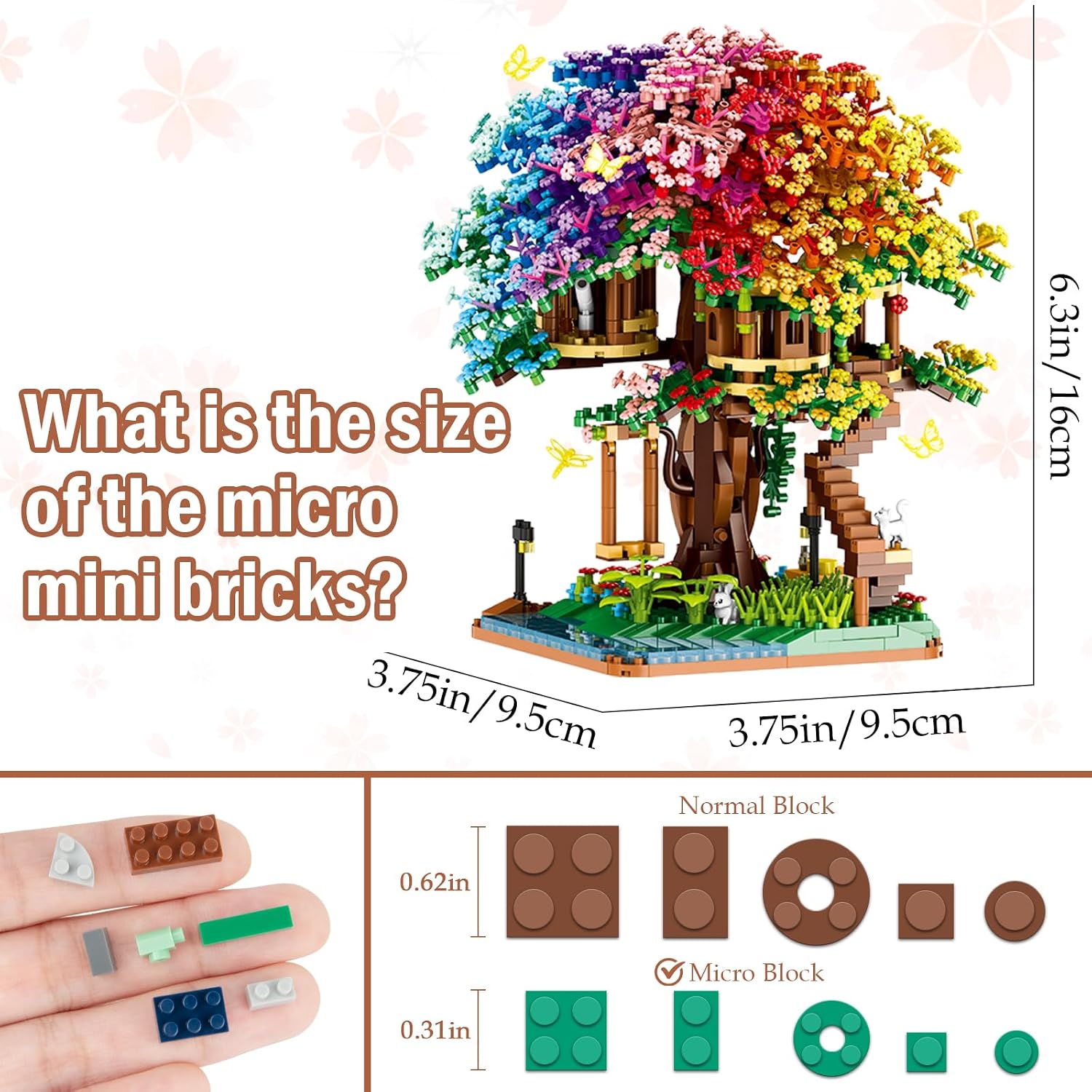 2338PCS DIY Rainbow Tree House - đánh giá và giá Model Kit House