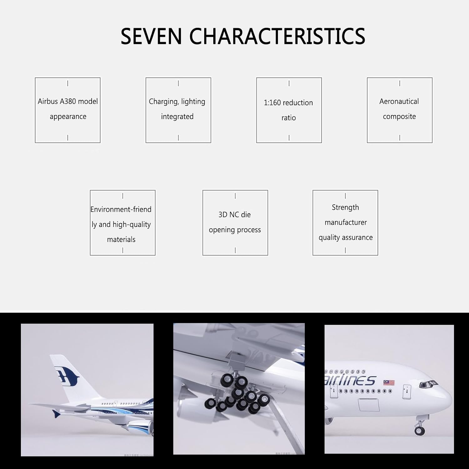 1:160 Scale Malaysia Airlines  - đánh giá và giá Model Kit Ixchel